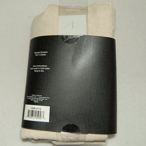 NWT Medium Canvas Hand Totes, 3-Pack, Natural - Picture 6 of 7